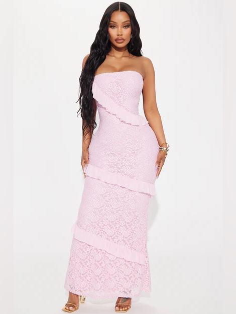 Say When Lace Maxi Dress Xs